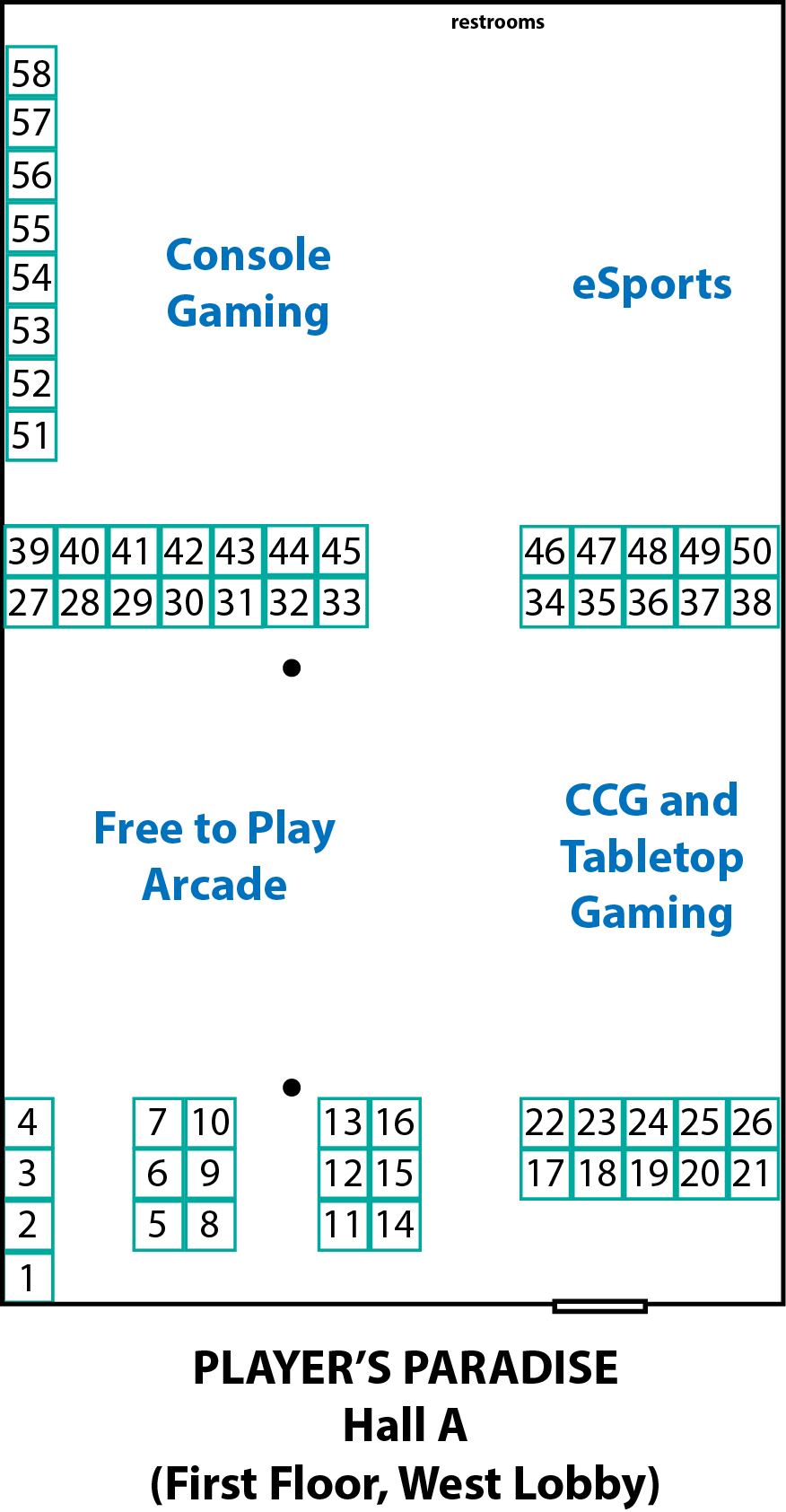 Player's Paradise — Hall A (First Floor, West Lobby)