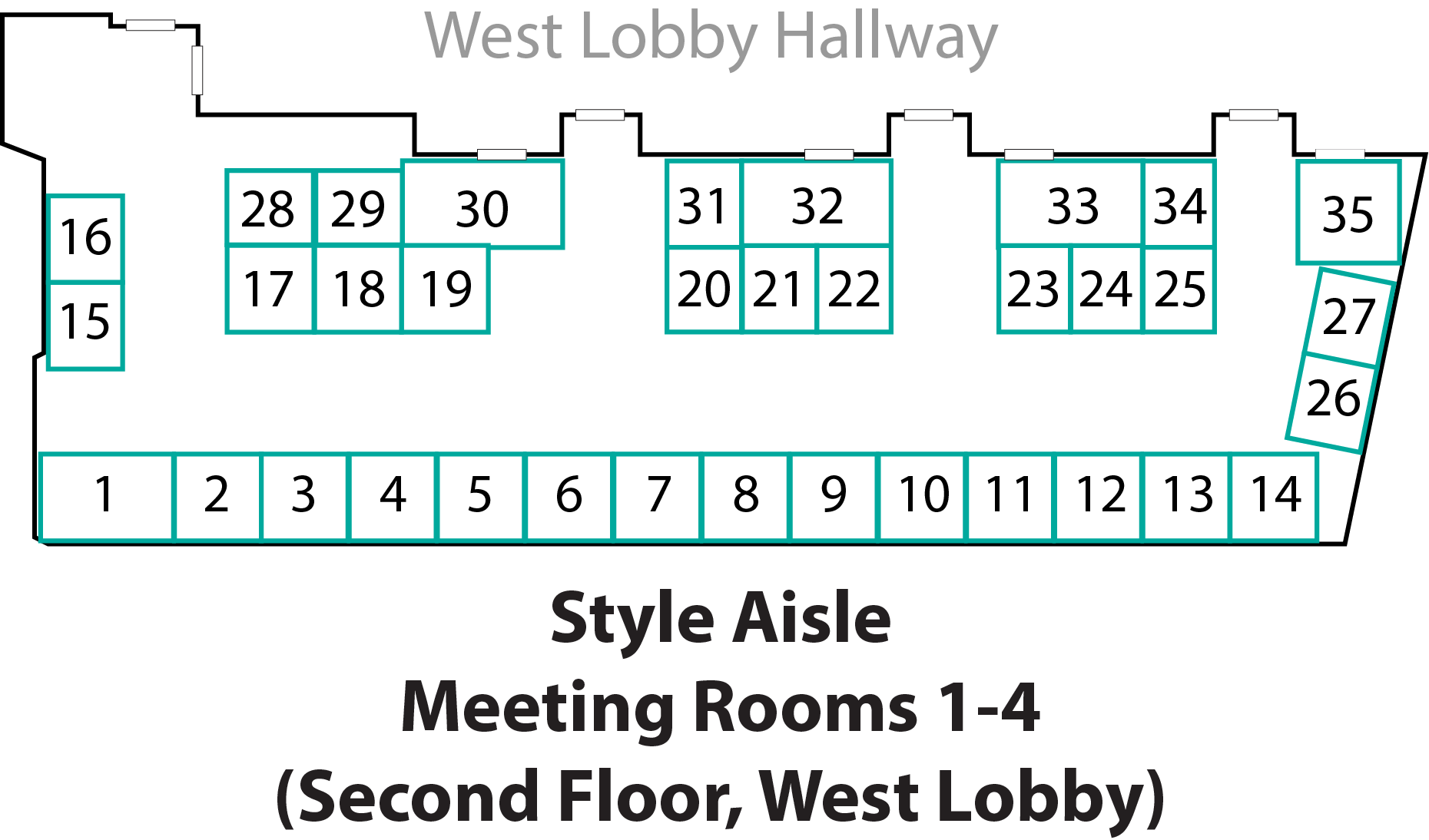 Style Aisle — Meeting Rooms 1–4 (Second Floor, West Lobby)