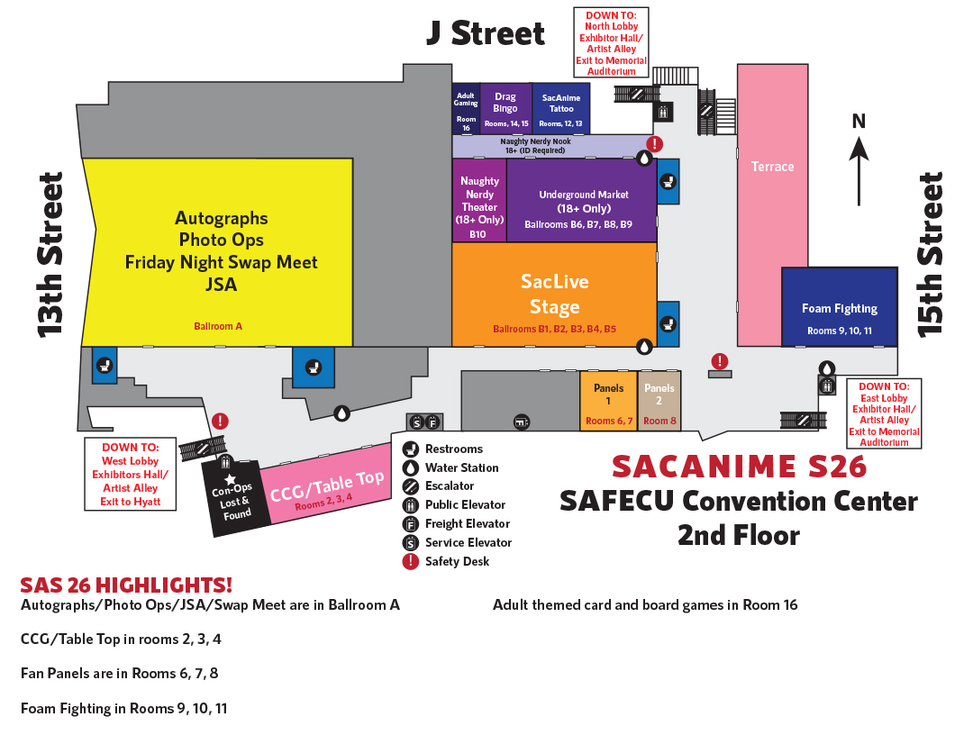 2nd Floor Convention Center Map